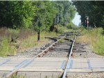 Cuba Il. 97 1st St KJR Crossing looking east at switch for siding